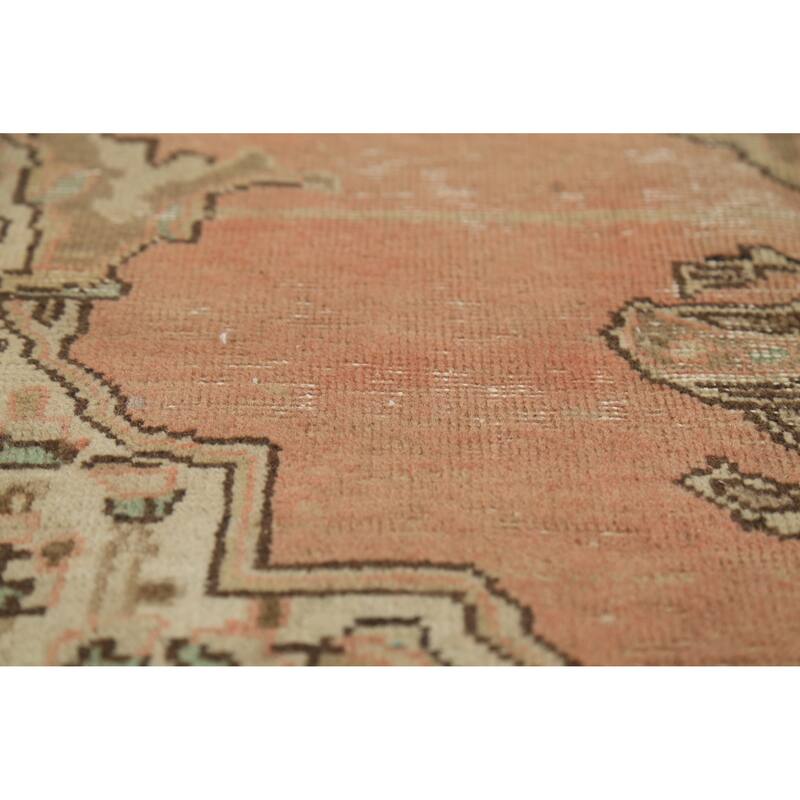 Hand Knotted Oriental 100% Wool Carpet Traditional Medallion Oranges & Rust Tabriz Area Rug - 9' 8'' X 6' 10''