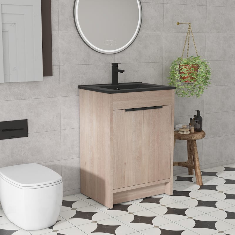 24" Bathroom Vanity with Ceramic Sink