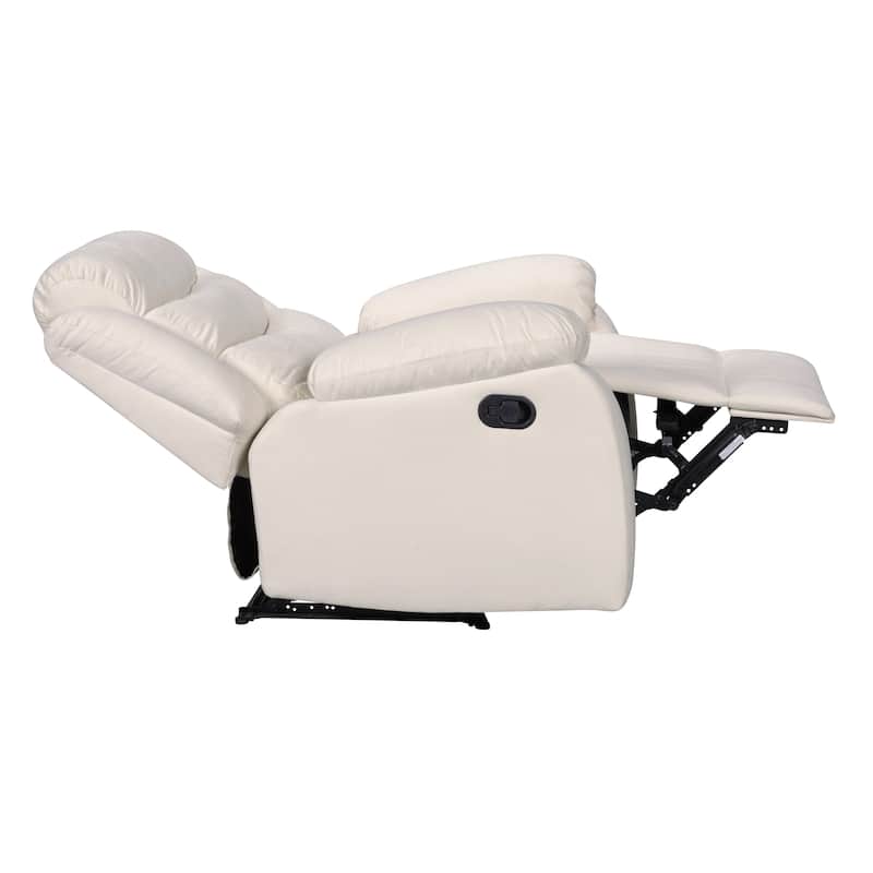 Q-Max Manual Recliner Chair with Overstuffed Cushions for Bedroom and Living Room Reclining Single Sofa Chair