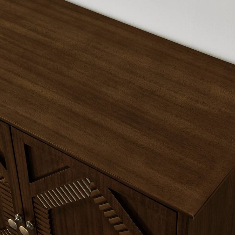 Mid Century Modern Sideboard Buffet Cabinet with Solid Wood Legs for Storage and Display