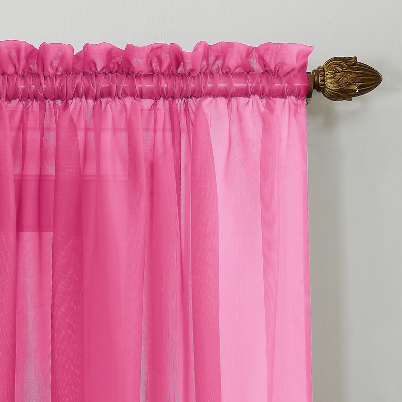 No. 918 Calypso Voile Sheer Rod Pocket Curtain Panel, Single Panel