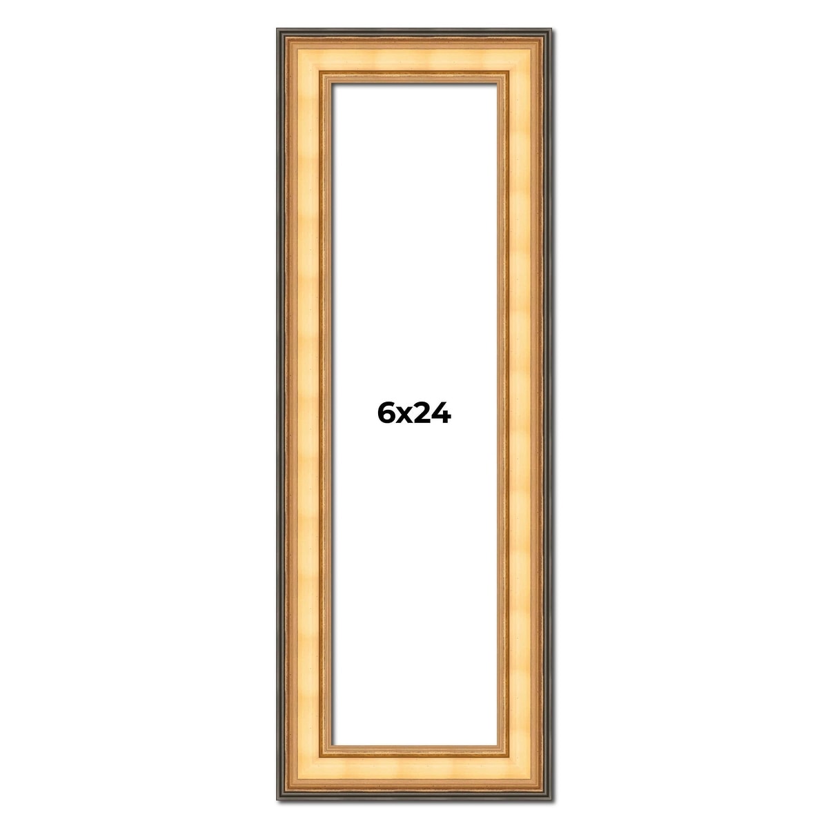 6x24 Frame Gold Plein Aire Solid Wood Picture Frame Width 2 Inches |