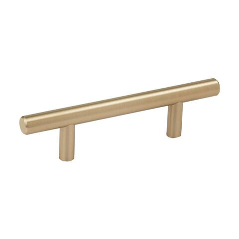 Bar Pulls 3 in (76 mm) Center-to-Center Golden Champagne Cabinet Pull - 10 Pack