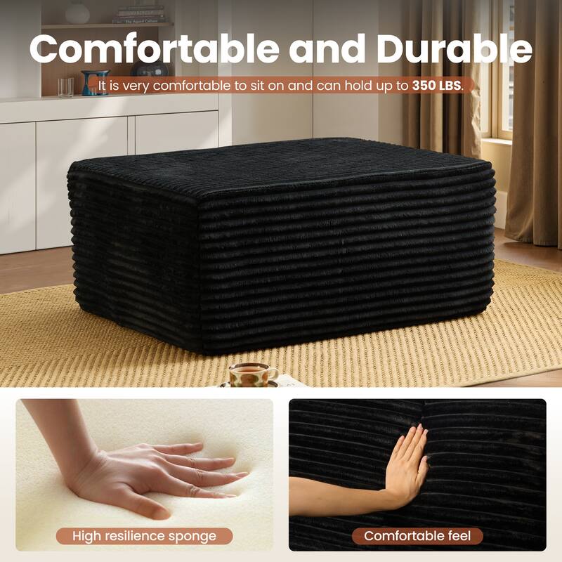 ​​OVIOS Lazy Chaise Lounge Sofa with Ottoman​