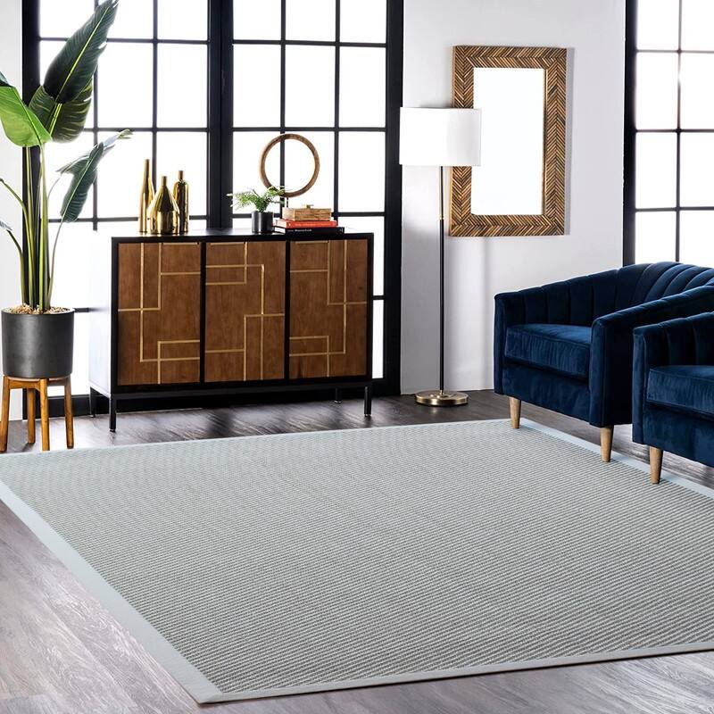 A1HC Sisal and Wool Rug, Natural Fiber Area Rugs with Non-Skid Latex Backing, Rug for Entryway, Dining or Living Room