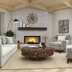 preview thumbnail 15 of 63, Brown Driftwood Handmade Collage and Pedestal Base Coffee Table with Tempered Glass Top - 48" round x 16"