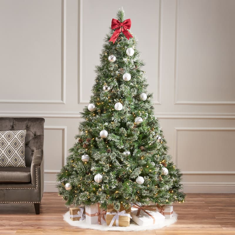 7foot Faux Cashmere Pine Snowy Artificial Christmas Tree by