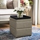 preview thumbnail 54 of 58, Adeco Fabric Square Storage Ottoman with Tray