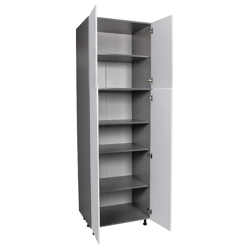 36" x 96" Utility Cabinet-Four Door-Grey - 36 x 96 x 23 3/8