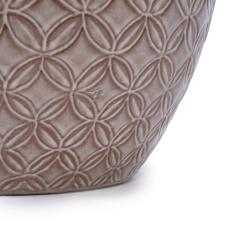 3 Handmade Ceramic Planter Set for Monstera Large Plants Glossy Finish