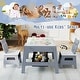 preview thumbnail 18 of 18, Costway 5-in-1 Kids' Table & Chair Set with Chalkboard, Whiteboard, 3 - See Details