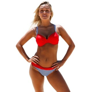 red push up bikini set