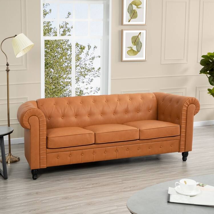 Elegance Chesterfield Sofa, Luxurious Comfort for Cozy Living Rooms, Mid-Century Modern couch, Elegance, 3-Seater Sofa