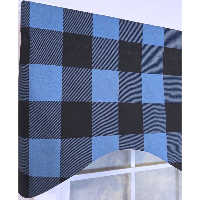 RLF Home Barnyard Check Cornice Valance
