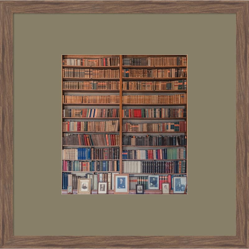 My library by Miroslaw Prybinski Wood Framed Wall Art Print