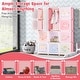 preview thumbnail 42 of 68, Kids Wardrobe Closet with Hanging Section and Cute Doors