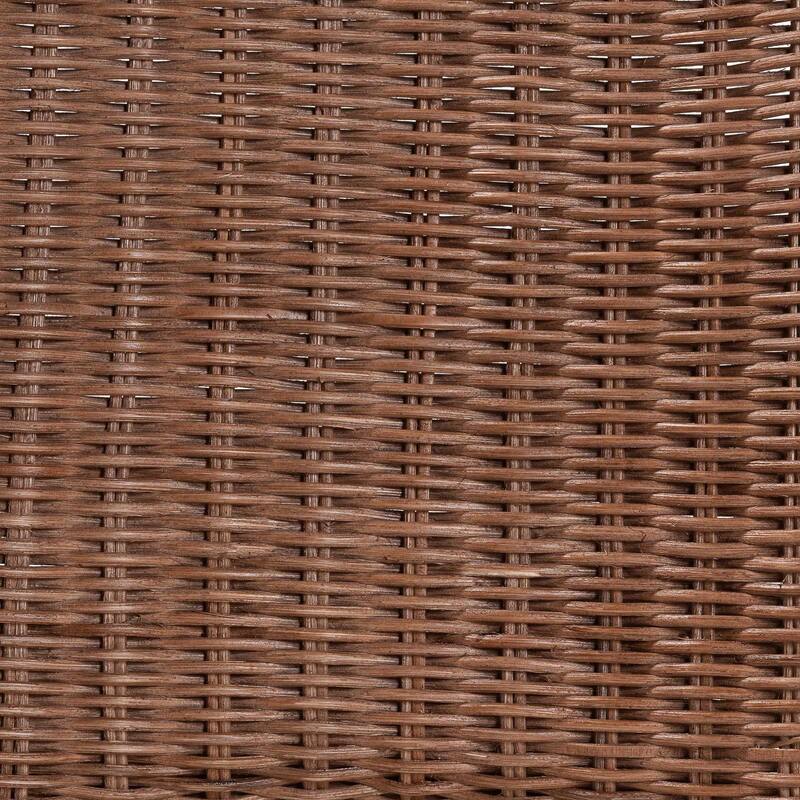 Rivan Natural Rattan Dining Chair - Handcrafted Wicker Accent Chair with Woven Back and Cushioned Seat, Boho Coastal Seating