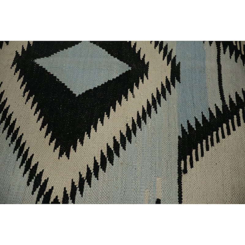 Hand Woven Oriental 100% Wool Carpet Southwestern Tribal Multi-Colored Kilim Area Rug - 10' 3'' X 8' 1''
