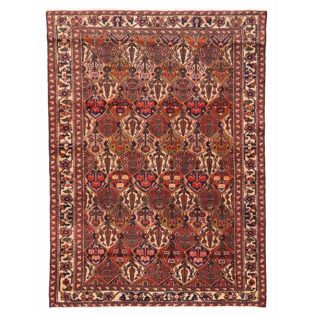 ECARPETGALLERY Hand-knotted Kayseri Vintage Dark Copper Wool Rug - 4'10 x 6'8