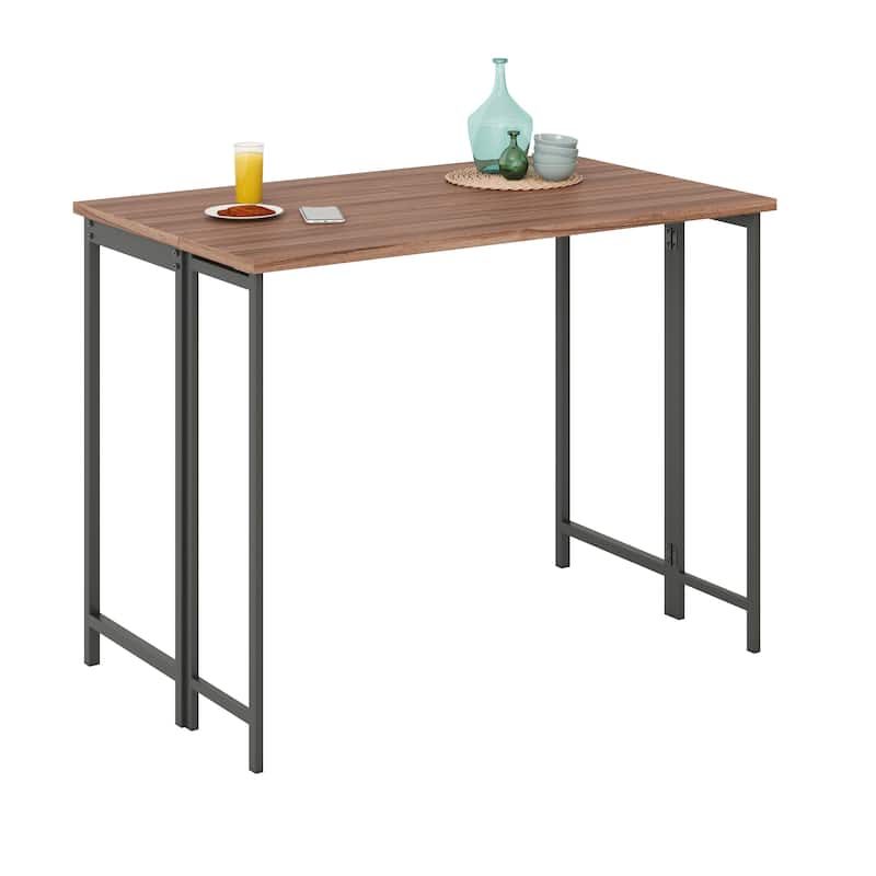 Wood Drop Leaf Table with Flip-Up Top