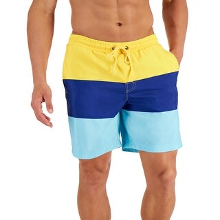 Club Room Men's Colorblocked 7 Swim Trunks Yellow - Bed Bath & Beyond ...