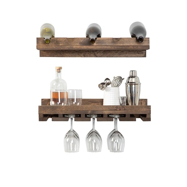 wall mounted glass wine rack