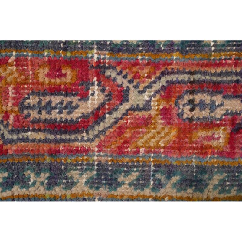 Hand Knotted Oriental 100% Wool Carpet Traditional All-Over Navy Blue & Blues Tabriz Area Rug - 5' 3'' X 3' 8''