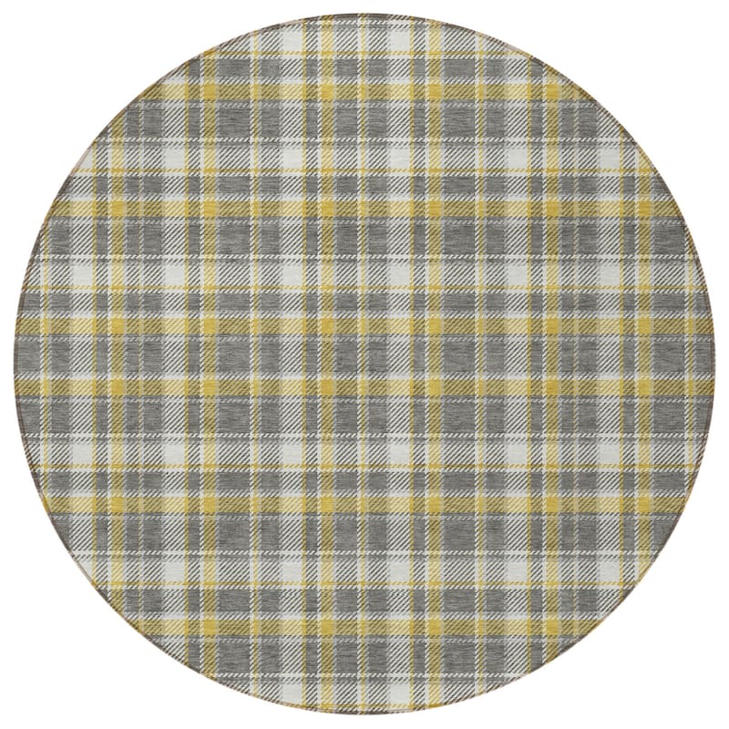 Ralo Plaid Weather Resistant Versatile Elegance Runner Outdoor Rug