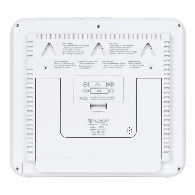 La Crosse Technology L73859 Two-Tone Atomic Digital Clock with Temp