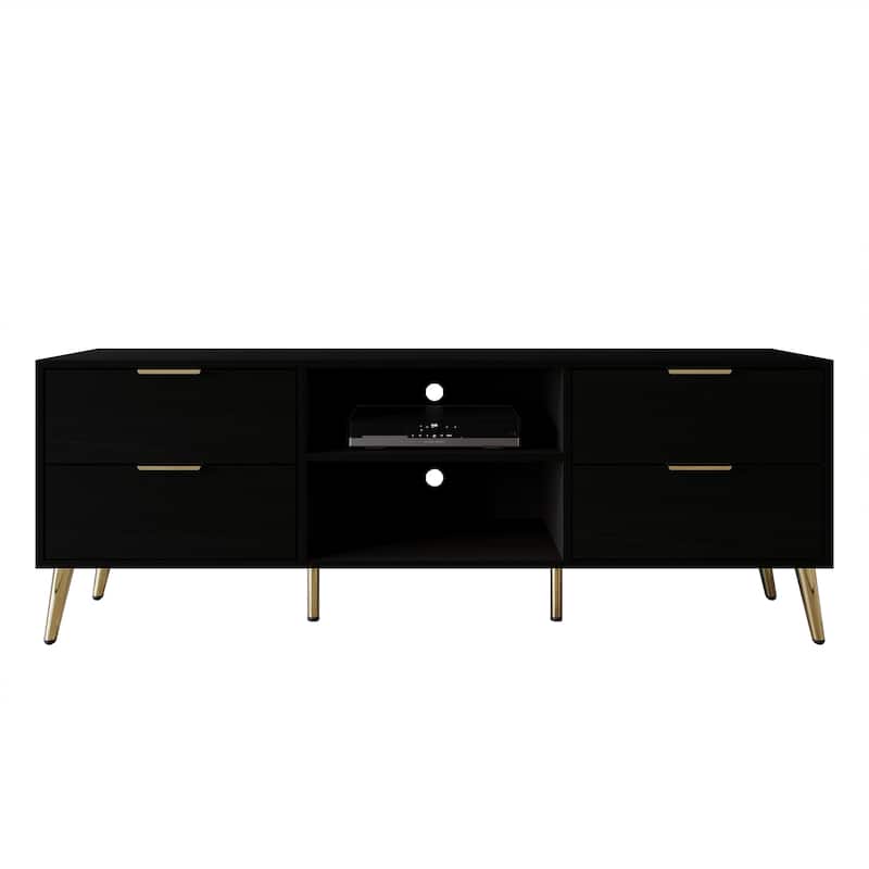 CraftPorch Contemporary TV Stand Console - Black
