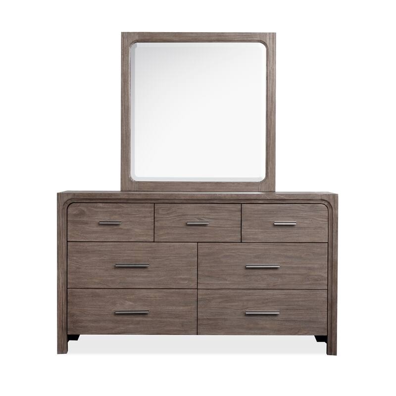 Magnussen Home Westbourne Dark Umber Dresser with Portrait Mirror