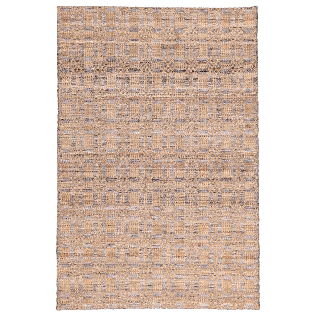 ECARPETGALLERY Flat-Weave Palas Denizli Tan Jute, Rayon Kilim - 5'3 x 7'8