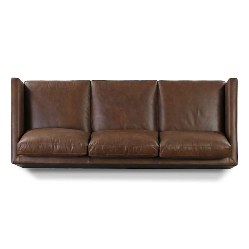 Poly & Bark Nolita 85" Sofa - Full Grain Genuine Italian Leather