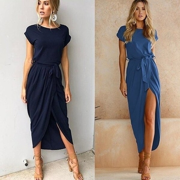 front open maxi dress