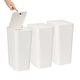 preview thumbnail 21 of 40, 2.6 Gallon Slim Plastic Trash Can with Press Top Lid 3 pack - White