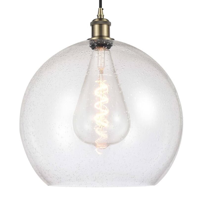 Innovations Lighting 516-1P-19-14 Athens Pendant Athens 14" Wide - Antique Brass / Seedy