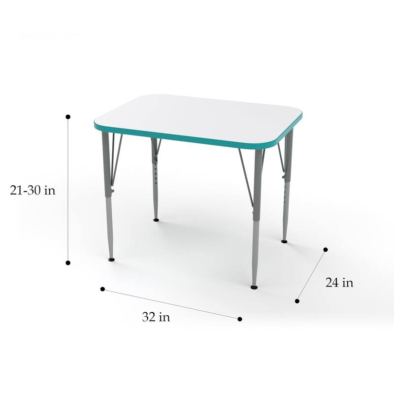 Tot Mate Versa Kids Desk Rectangle Large Surface (32" x 24") Classroom Table