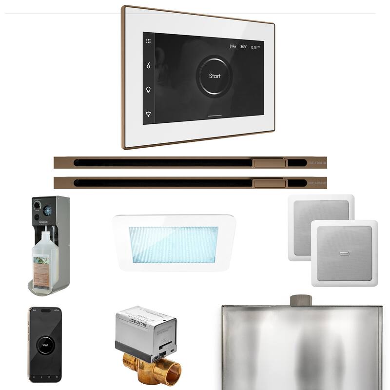 Mr Steam XDRM2XL Xdream Max Linear Package Steam Shower Control - White / Nouveau Bronze