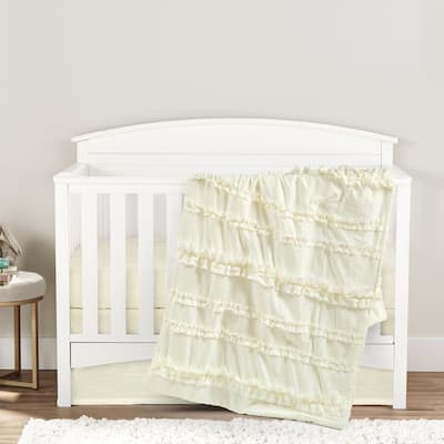 Lush Decor Baby Belle Embellished Soft Baby/Toddler 3 Piece Bedding Set - 50" x 36"