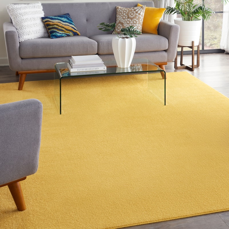 Nourison Essentials Solid Contemporary Indoor/Outdoor Area Rug