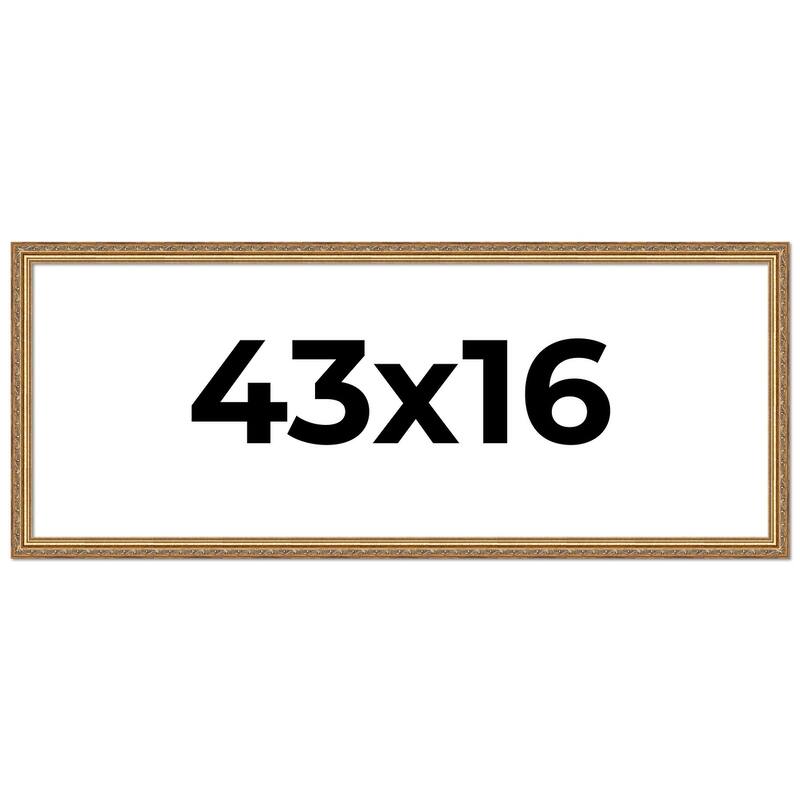 43x16 Frame Red Solid Wood Picture Frame Width 1.75 Inches | Interior Frame Depth 1 13/16 Inches