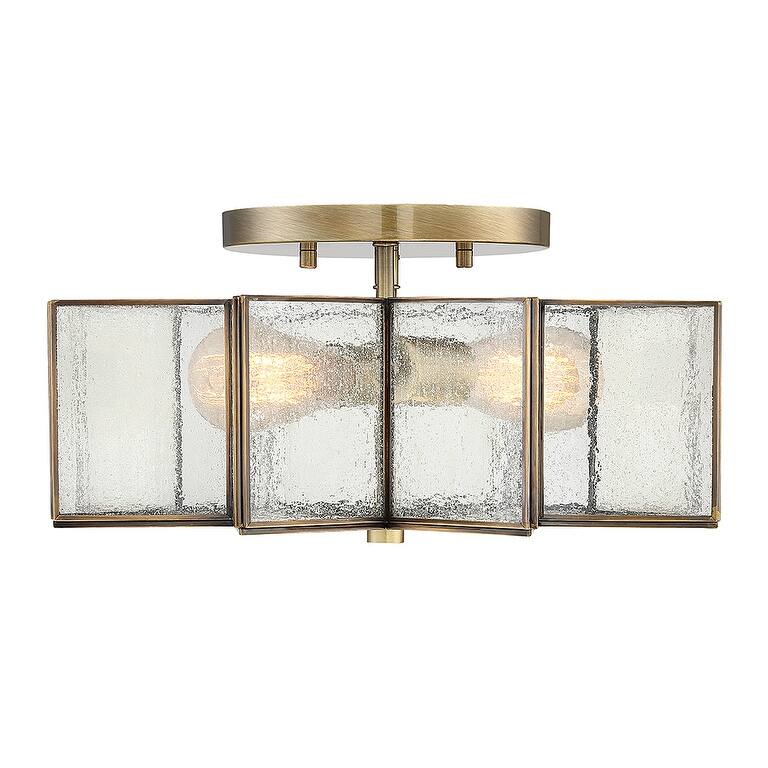 Trade Winds Stella Star Semi-Flush Mount Ceiling Light in Natural Brass