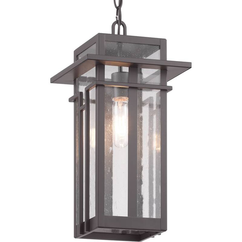Boxwood Collection One-Light Hanging Lantern - 8.875 in x 8.875 in x 17.5 in