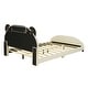 preview thumbnail 7 of 20, Full Size Velvet Upholstered Platform Bed with Headboard & Embedded Light Stripe