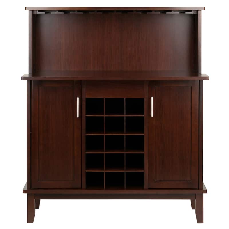 Beynac Wine Bar, Cappuccino - 38.35 x 15.94 x 44.57 inches