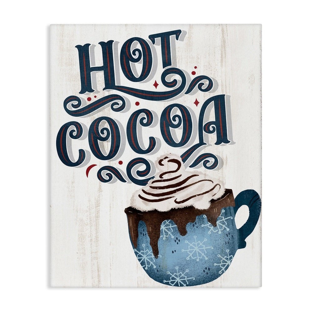 Stupell Warm Rustic Hot Cocoa Canvas Wall Art Design By Kim Allen