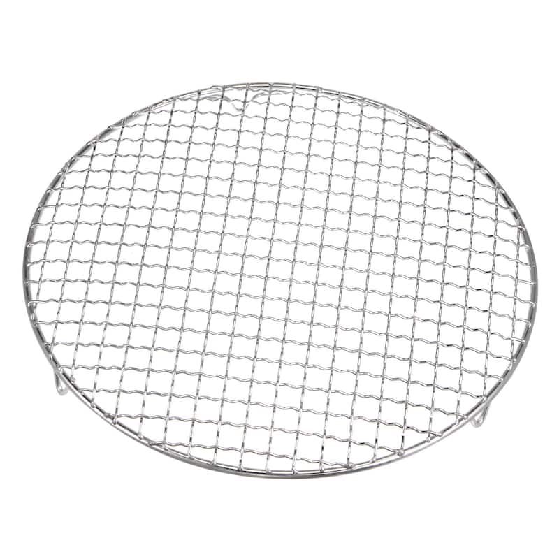 Round Cooking Rack 10.4-inch Stainless Steel Cross Wire Barbecue Grill with Legs