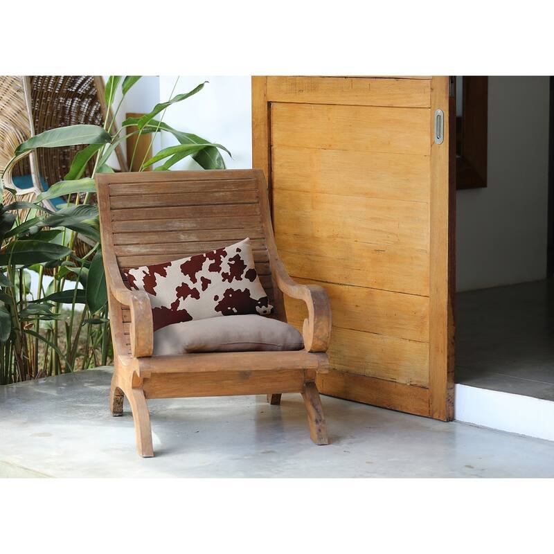 Moo Print Indoor/Outdoor Throw Pillow