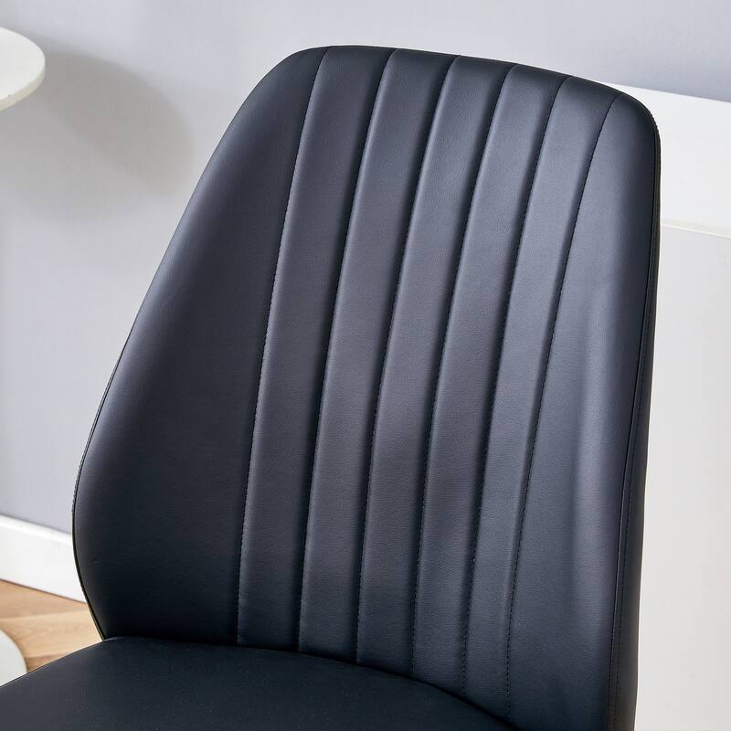Roomfitters PU Dining Chairs with Extended Backrest and Silver Metal Legs, Modern Upholstered Set of 8