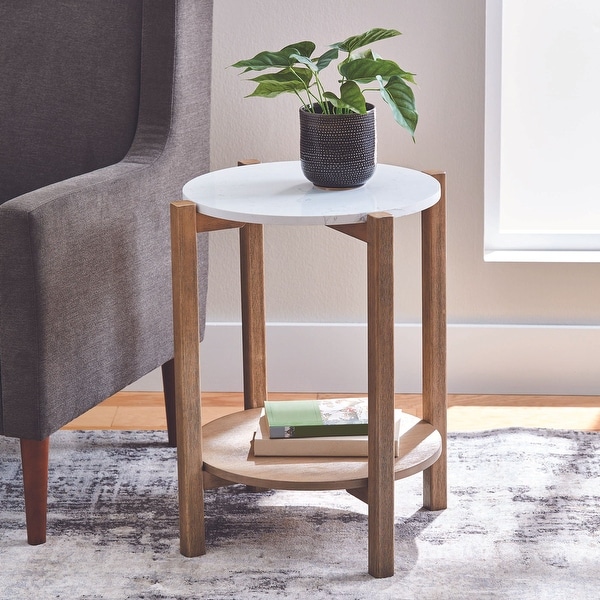 Marble accent table bed on sale bath and beyond